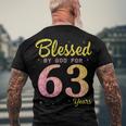 Blessed Birthday By God For 63 Years Old Happy To Me You Mom Men's T-shirt Back Print Gifts for Old Men