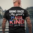 Bring Back The Great Maga King 2024 4Th Of July Trump 2024T President Trump Tee Republican Anti Biden Men's Crewneck Short Sleeve Back Print T-shirt Gifts for Old Men