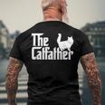 The Catfather Cat Dad For Men Cat Lover Men's Back Print T-shirt Gifts for Old Men