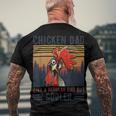 Chicken Chicken Chicken Dad Like A Regular Dad Farmer Poultry Father Day_ V12 Men's Crewneck Short Sleeve Back Print T-shirt Gifts for Old Men