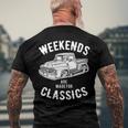 Weekend Classics Vintage Truck Men's Back Print T-shirt Gifts for Old Men