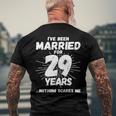 Couples Married 29 Years - 29Th Wedding Anniversary Men's Back Print T-shirt Gifts for Old Men