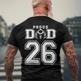 Custom Proud Football Dad Number 26 Personalized For Men Men's Back Print T-shirt Gifts for Old Men