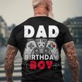 Dad Of Birthday Boy Time To Level Up Video Game Birthday Men's T-shirt Back Print Gifts for Old Men