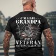 I Am A Dad Grandpa Veteran Fathers Day Men's Back Print T-shirt Gifts for Old Men