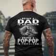 Mens Being A Dad Is An Honor Being A Pop-Pop Is Priceless Grandpa Men's Back Print T-shirt Gifts for Old Men