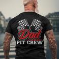 Dad Pit Crew Birthday Boy Racing Car Pit Crew B-Day Men's T-shirt Back Print Gifts for Old Men