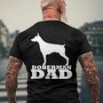 Mens Doberman Dad Dobie Pinscher Doberman Men's Back Print T-shirt Gifts for Old Men