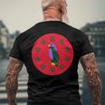 Dominica Flag Sisserou Parrot Men's Back Print T-shirt Gifts for Old Men