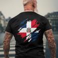 Dominican Flag Dominican Republic Men's Back Print T-shirt Gifts for Old Men