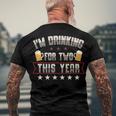 Drinking For Two 4Th Of July Pregnancy Announcement Men's T-shirt Back Print Gifts for Old Men