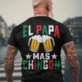 El Papa Mas Chingon Mexican Dad Husband Regalo Flag V2 Men's T-shirt Back Print Gifts for Old Men