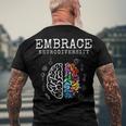 Embrace Neurodiversity Funny V2 Men's Crewneck Short Sleeve Back Print T-shirt Gifts for Old Men