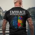 Embrace Neurodiversity Men's Crewneck Short Sleeve Back Print T-shirt Gifts for Old Men