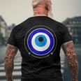 Evil Eye Greek Nazar May Every Evil Eye Upon You Go Blind Zip Men's Back Print T-shirt Gifts for Old Men