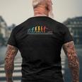 Evolution Of Cornhole In Retro Colors For Cornstars Men's Back Print T-shirt Gifts for Old Men