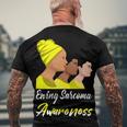 Ewings Sarcoma Awareness Yellow Women Ewings Sarcoma Ewings Sarcoma Awareness Men's Crewneck Short Sleeve Back Print T-shirt Gifts for Old Men