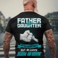 Father Grandpa Fatherdaughter Not Aways Eye To Eye 185 Family Dad Men's Crewneck Short Sleeve Back Print T-shirt Gifts for Old Men