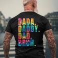 Fathers Day 2022 Dada Daddy Dad Bruh Tie Dye Dad Jokes Mens Men's Back Print T-shirt Gifts for Old Men