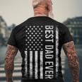 Fathers Day Best Dad Ever American Flag Men's Back Print T-shirt Gifts for Old Men