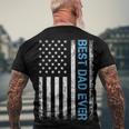 Fathers Day Best Dad Ever With Us American Flag V2 Men's Back Print T-shirt Gifts for Old Men