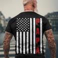 Mens Fathers Day Best Dad Ever Usa American Flag Men's Back Print T-shirt Gifts for Old Men