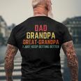 Fathers Day From Grandkids Dad Grandpa Great Grandpa V2 Men's T-shirt Back Print Gifts for Old Men