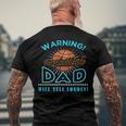 Mens Fathers Day Sport Basketball Dad Men's Back Print T-shirt Gifts for Old Men