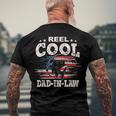Mens For Fathers Day Tee - Fishing Reel Cool Dad-In Law Men's Back Print T-shirt Gifts for Old Men