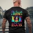 My Favorite Bunnies Call Me Dad Easter Tie Dye Father Men's Back Print T-shirt Gifts for Old Men