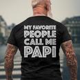 Mens My Favorite People Call Me Papi Fathers Day Men's Back Print T-shirt Gifts for Old Men