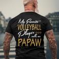 My Favorite Volleyball Player Calls Me Papaw Men's Back Print T-shirt Gifts for Old Men