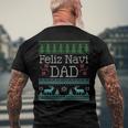 Feliz Navi Dad Ugly Christmas Multic Classic Men's Back Print T-shirt Gifts for Old Men