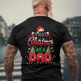 First Christmas As A Dad Santa Hat Ugly Xmas Men's Back Print T-shirt Gifts for Old Men