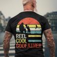 Fishing Reel Cool Godfather V3 Men's Crewneck Short Sleeve Back Print T-shirt Gifts for Old Men