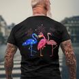 Flamingos Usa Flag 4Th Of July Independence Day Patriotic Men's T-shirt Back Print Gifts for Old Men