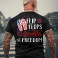 Flip Flops Fireworks And Freedom 4Th Of July V2 Men's Back Print T-shirt Gifts for Old Men