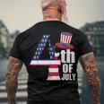 Fourth Of July United States Of America Us Flag 4Th Of July Men's T-shirt Back Print Gifts for Old Men