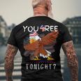 Are You Free Tonight 4Th Of July American Dabbing Bald Eagle Men's T-shirt Back Print Gifts for Old Men