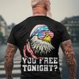 You Free Tonight Bald Eagle American Flag 4Th Of July Men's T-shirt Back Print Gifts for Old Men
