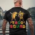 Funny Dabbing Taco Cinco De May Mexican Food V3 Men's Crewneck Short Sleeve Back Print T-shirt Gifts for Old Men