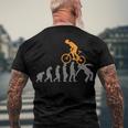 Funny Mountain Bike Evolution Biker Best Men's Crewneck Short Sleeve Back Print T-shirt Gifts for Old Men