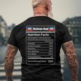Haitian Dad Nutrition Facts Fathers Day Men's Back Print T-shirt Gifts for Old Men