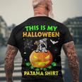 This Is My Halloween Costume Pajama English Bulldog Lover Men's T-shirt Back Print Gifts for Old Men