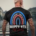 Happy 4Th Of July Celebration 4Th Of July Rainbow Men's T-shirt Back Print Gifts for Old Men