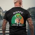 Happy 4Th Of July Joe Biden Leprechaun St Patricks Day Men's Back Print T-shirt Gifts for Old Men