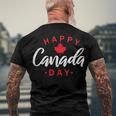 Happy Canada Day Maple Leaf Canadian Flag Kids Men's T-shirt Back Print Gifts for Old Men