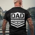 Happy Fathers Day Dad Dedicated And Devoted Men's Crewneck Short Sleeve Back Print T-shirt Gifts for Old Men