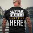 Have No Fear Everette Is Here Name Men's Crewneck Short Sleeve Back Print T-shirt Gifts for Old Men