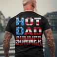 Hot Dad Summer American Flag 4Th Of July Independence Day Men's T-shirt Back Print Gifts for Old Men